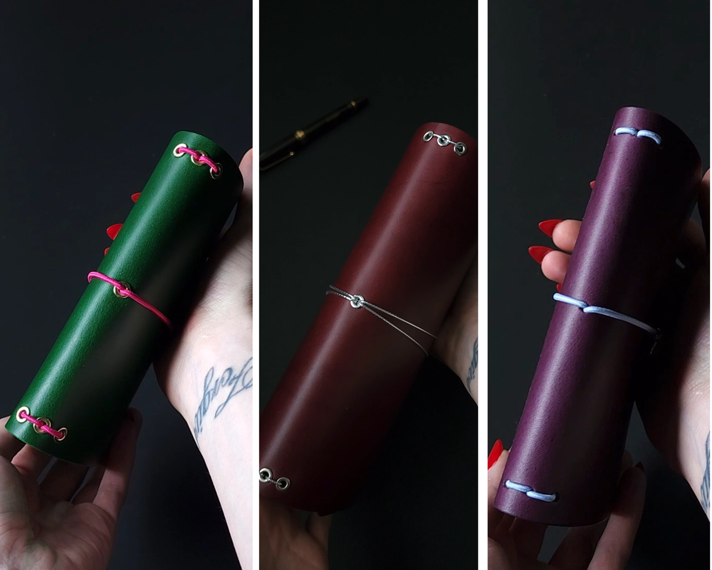 TRIFOLD REFILLABLE LEATHER JOURNAL COVER