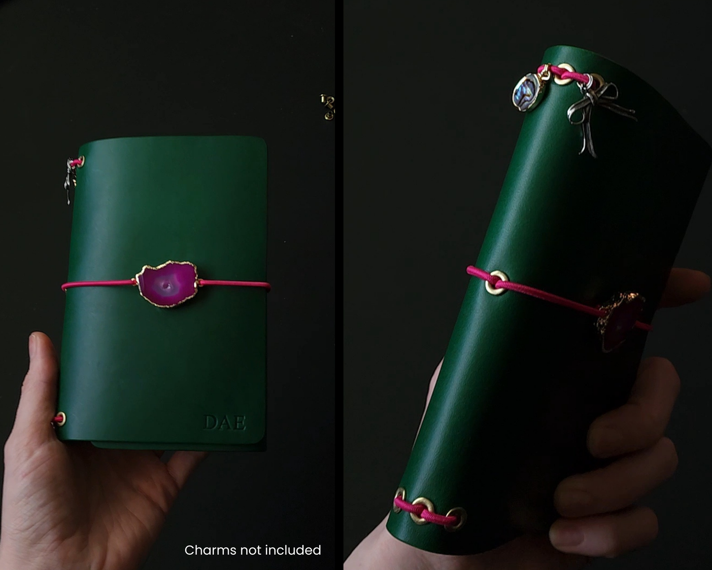 TRIFOLD REFILLABLE LEATHER JOURNAL COVER