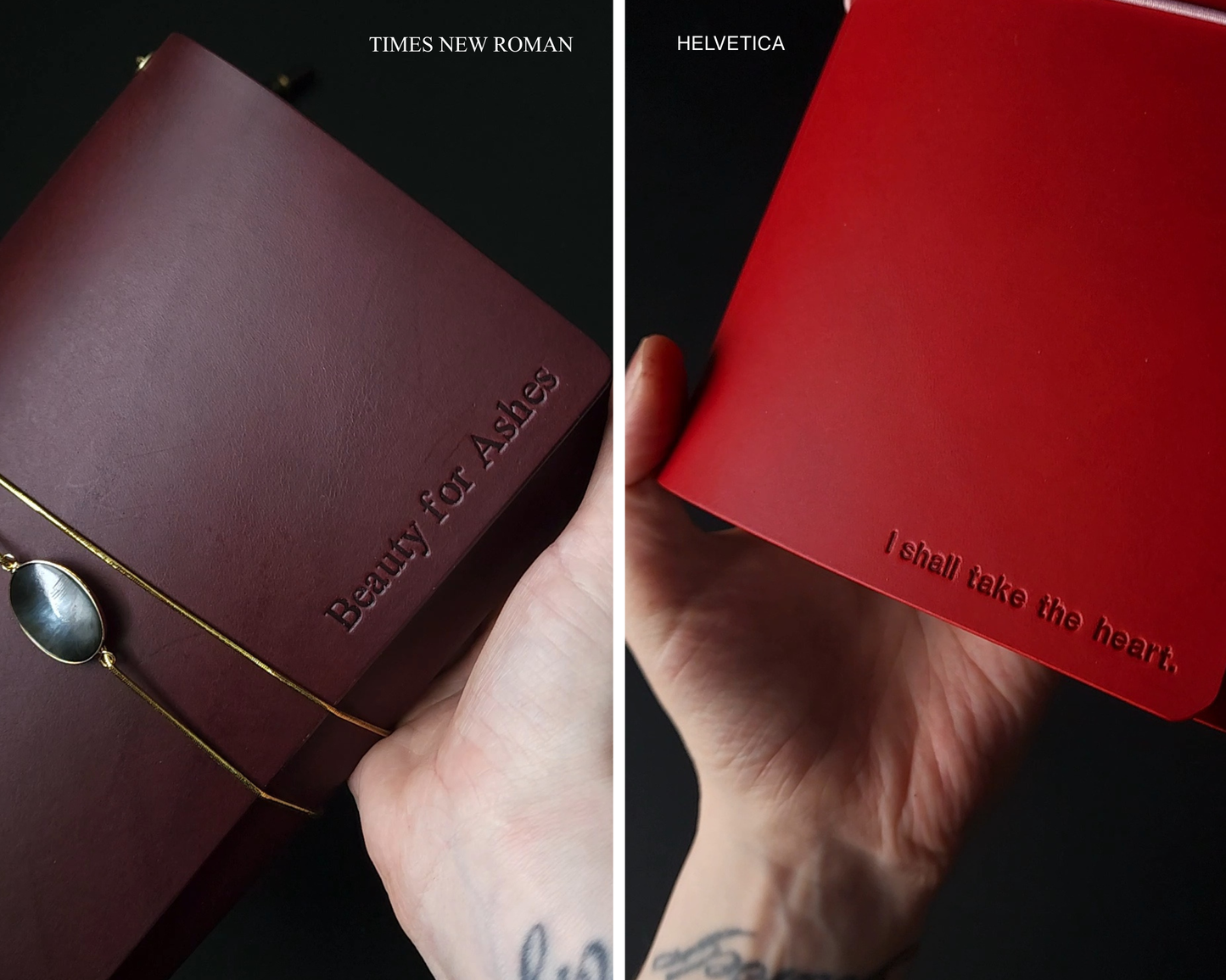 TRIFOLD REFILLABLE LEATHER JOURNAL COVER