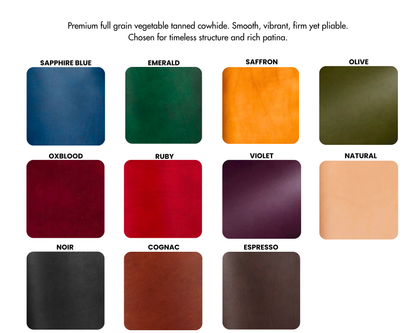 Refillable trifold leather journal cover - Inserts sold seperately