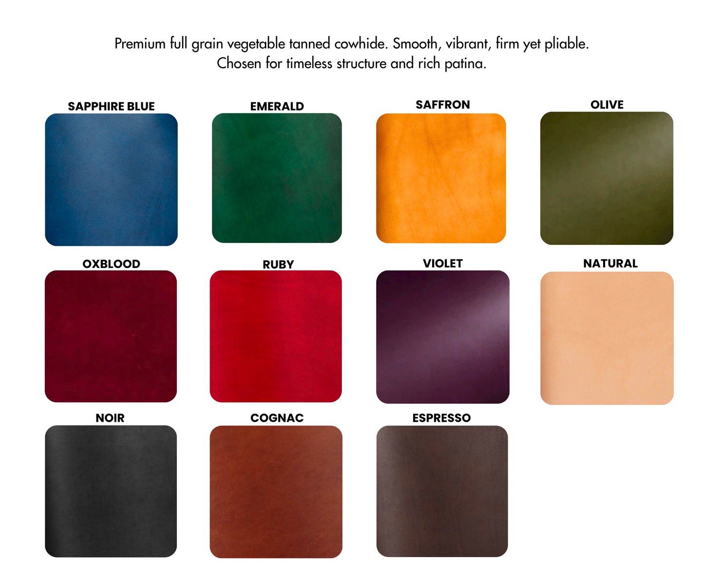 Trifold leather journal with back pocket