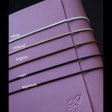 Trifold Leather Journal: Limited color Mauve no.9  (pre-order handmade to order)
