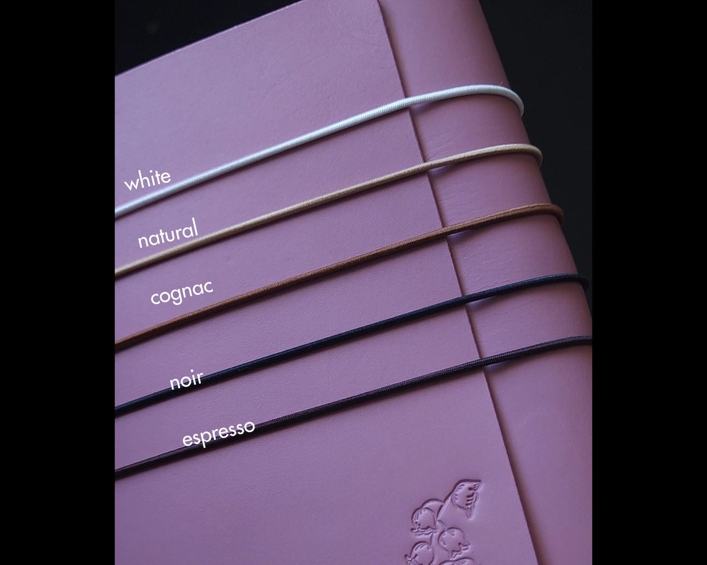 Trifold Leather Journal Cover : Limited color Mauve no.9