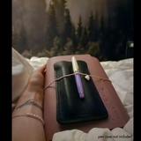Trifold Leather Journal: Limited color Mauve no.9  (pre-order handmade to order)
