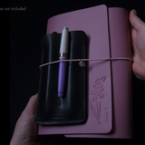 Trifold Leather Journal: Limited color Mauve no.9  (pre-order handmade to order)