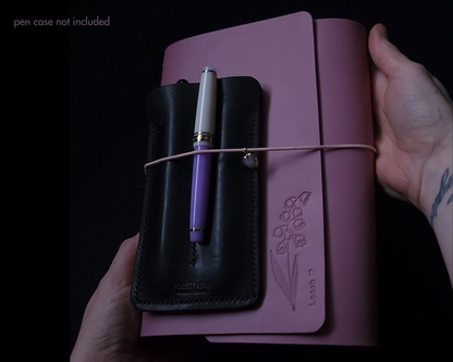 Limited trifold with 3 pockets "Mauve no.9" (pre-order handmade to order)