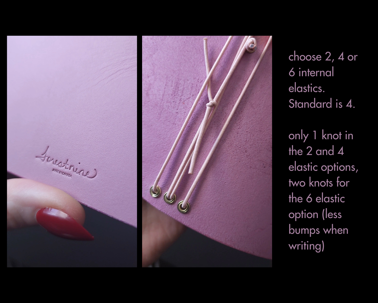 Trifold Leather Journal Cover : Limited color Mauve no.9