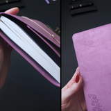 Trifold Leather Journal: Limited color Mauve no.9  (pre-order handmade to order)