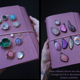 Trifold Leather Journal: Limited color Mauve no.9  (pre-order handmade to order)