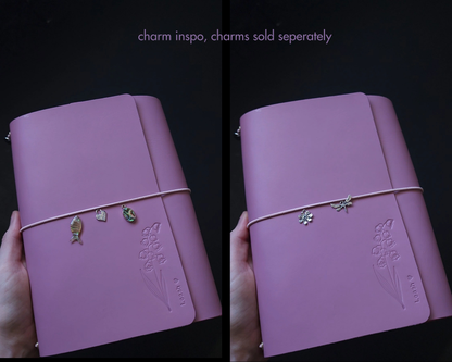 Limited trifold with 3 pockets "Mauve no.9" (pre-order handmade to order)