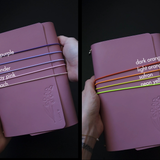 Trifold Leather Journal: Limited color Mauve no.9  (pre-order handmade to order)