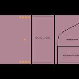 Limited trifold with 3 pockets "Mauve no.9" (pre-order handmade to order)