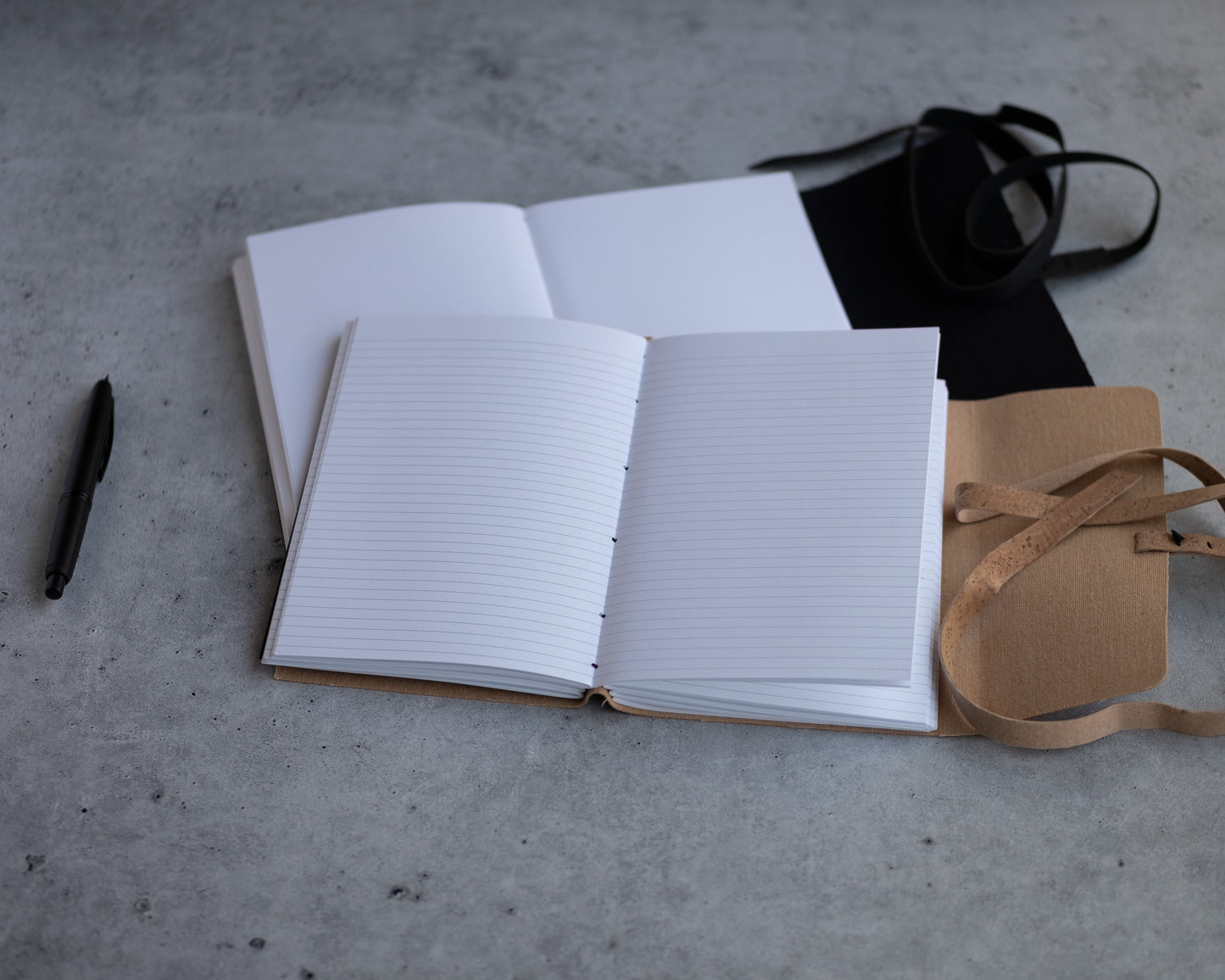 BLACK CORK FABRIC JOURNAL (VEGAN)