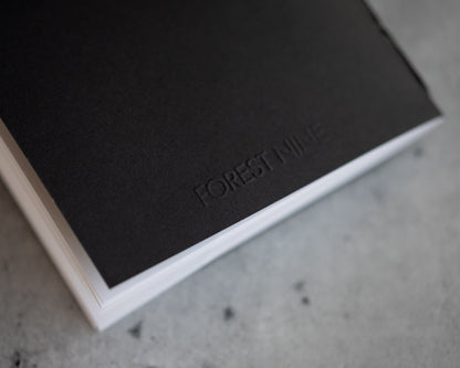 REFILLABLE Leather Notebook / Sketchbook with Elastic Closure - Black