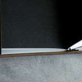 Refillable Leather Notebook with Elastic closure (Raw edges/classic)