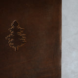Personalized Leather Wedding Guestbook with Tree