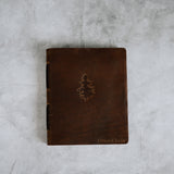 Personalized Leather Wedding Guestbook with Tree