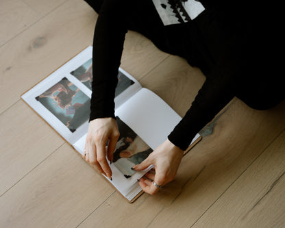 Personalized Leather Wedding Guestbook with Ghost Couple