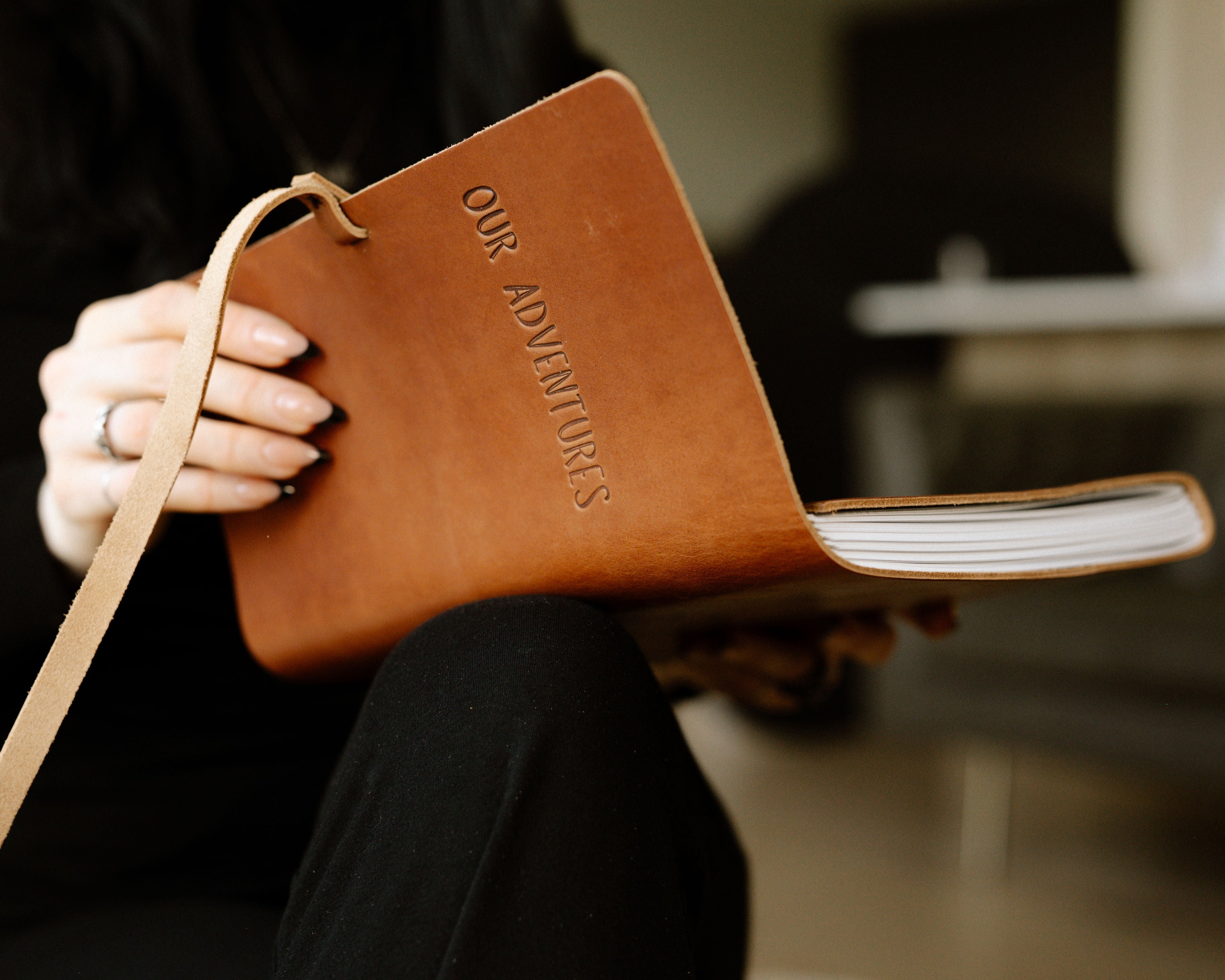 Threaded Journal Personalized Leather Journals - Thread Bound – Forest Nine