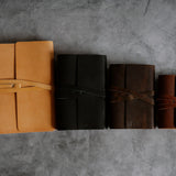 REFILLABLE LEATHER JOURNAL -  Dark Brown