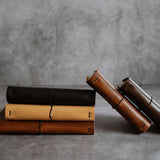 Refillable Leather Notebook with Elastic closure (Raw edges/classic)