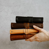 REFILLABLE LEATHER JOURNAL -  Dark Brown