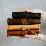 REFILLABLE LEATHER JOURNAL -  Dark Brown