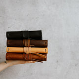 REFILLABLE LEATHER JOURNAL -  Dark Brown