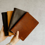 Personalized Leather Wedding Guestbook with Tree