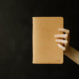 Personalized Leather Journal with Phases of the Moon