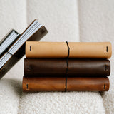 Refillable Leather Notebook with Elastic closure (Raw edges/classic)