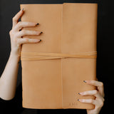 Large Blank Leather Scrapbook Journal