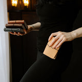 REFILLABLE Personalized Leather Pocket Notebook  - Tan Color