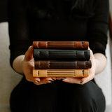 Personalized Leather Pocket Notebook  3.5x5" (Tan Color)