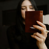 Personalized Leather Pocket Notebook  3.5x5" (Tan Color)