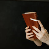 Personalized Leather Pocket Notebook  3.5x5" (Tan Color)