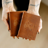 Personalized Leather Vow Books - With Ghost Couple