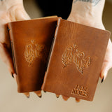 Personalized Leather Vow Books - With Ghost Couple