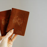 Personalized Leather Vow Books - With Ghost Couple