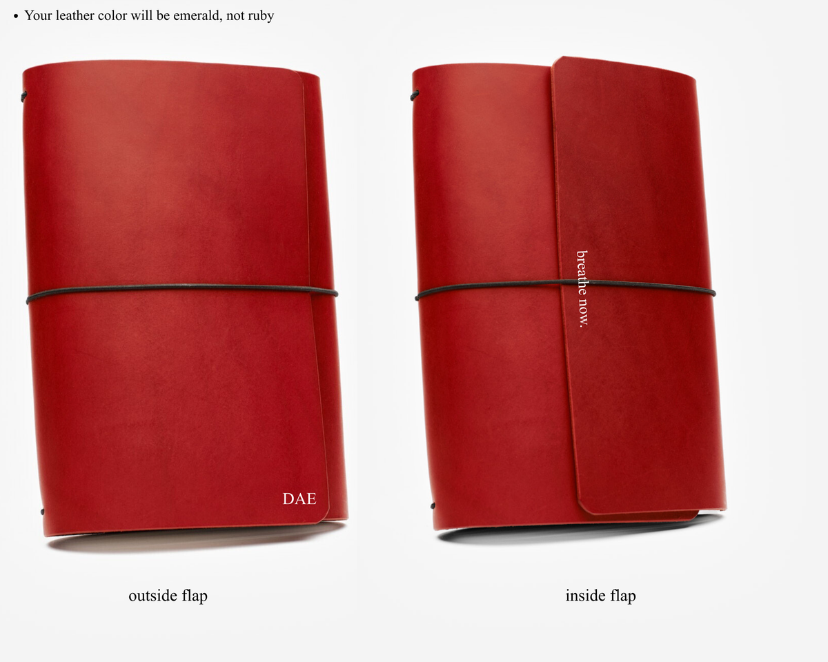 Custom Passport sized trifold leather journal cover for Gurneek