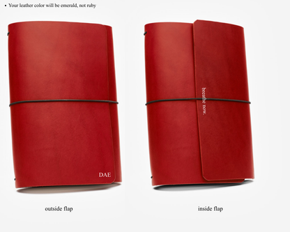 Custom Passport sized trifold leather journal cover for Gurneek