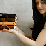 REFILLABLE LEATHER JOURNAL -  Dark Brown