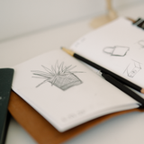 Refillable Leather Notebook with Elastic closure (Raw edges/classic)