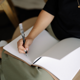 Personalized Leather Journal with Phases of the Moon
