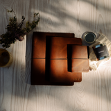 Refillable Leather Notebook with Elastic closure (Raw edges/classic)