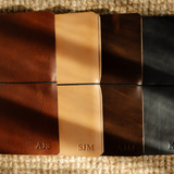 Refillable Leather Notebook with Elastic closure (Raw edges/classic)