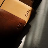 Refillable Leather Notebook with Elastic closure (Raw edges/classic)