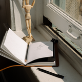 Refillable Leather Notebook with Elastic closure (Raw edges/classic)