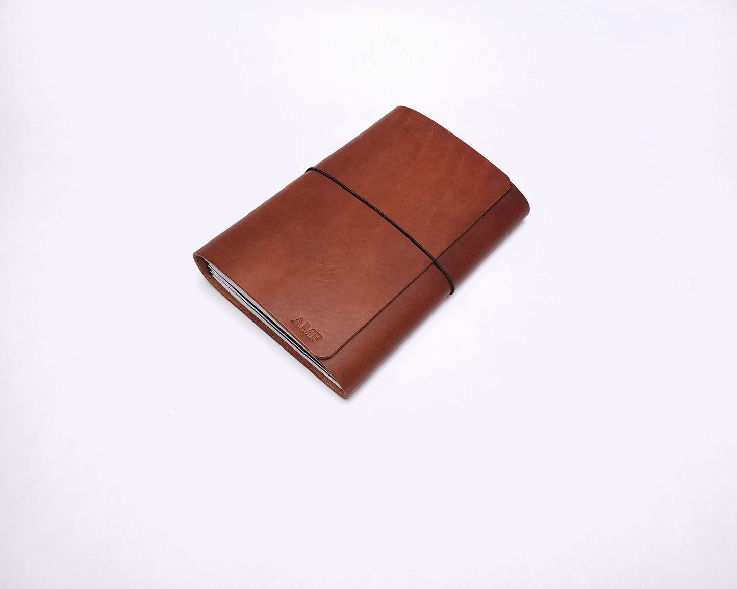 Refillable trifold leather journal cover - Inserts sold seperately