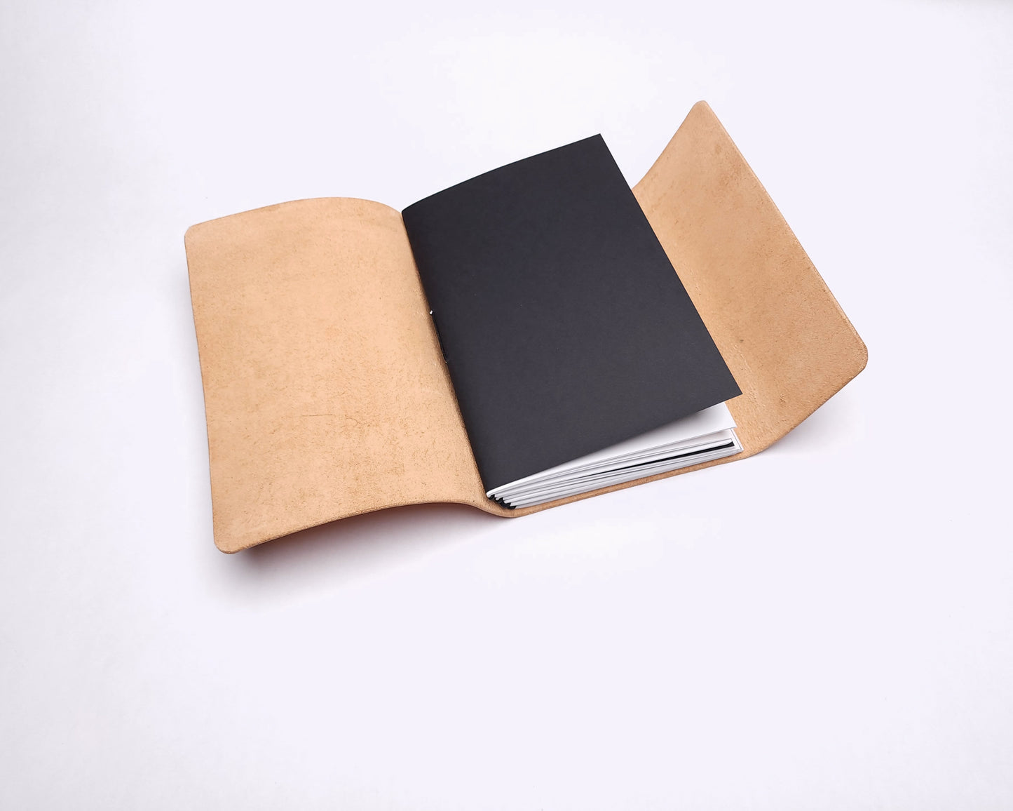 Refillable trifold leather journal cover - Inserts sold seperately